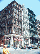 NYC cast-iron apartments buildings in Soho