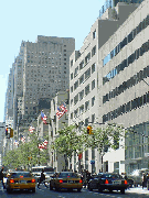 American flags on Fifth Avenue