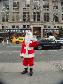 Santa's helpers on Fifth Avenue