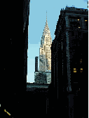 Chrysler Building peeping out in the Midtown skyline