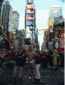 Sixth picture you see the Naked Cowboy on Broadway.