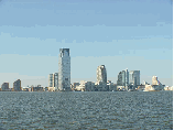 Third photo you see some of the view of Jersey City from Battery Park