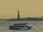 Top right picture you see sunset on the Statue of Liberty as seen from Battery Park