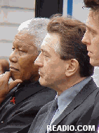 Nelson Mandela Robert De Niro Pictures of famous celebrities, pictures of movie stars, photos of famous people, pictures of famous politicians, photos from New York City Tribeca Film Festival 2002.