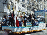 Sacred Patriarchal Monastery Float in Greek Parade on 5th Avenue Pictures featuring American Greeks marching on 5th Avenue at the Greek Independence Day Parade 2004.