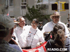 Michael Bloomberg Pictures of the New York City Puerto Rican Day Parade in Manhattan New York City 2001.