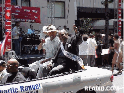 Charlie Rangel Pictures of the New York City Puerto Rican Day Parade in Manhattan New York City 2001.