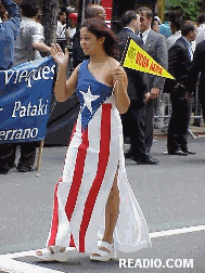 Girls Pictures of the New York City Puerto Rican Day Parade in Manhattan New York City 2001.