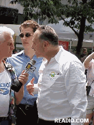 Charles E. Schumer Pictures of the New York City Puerto Rican Day Parade in Manhattan New York City 2001.