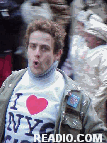 Joey McIntyre of New Kids on the Block on Dinotopia, Photo 75th Annual Macy's Thanksgiving Day Parade Pictures on 34th Street New York, NY. Images of NYC Parade Floats and Balloons.